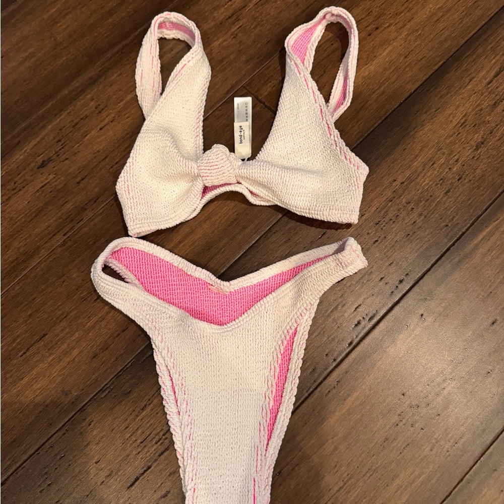 White and Pink Bikini Set